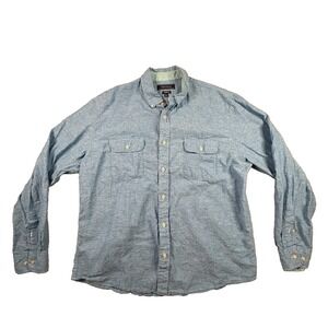 Crown & Ivy Men's XL Blue LS Button Down Classic Fit Shirt SEE DESCRIPTION